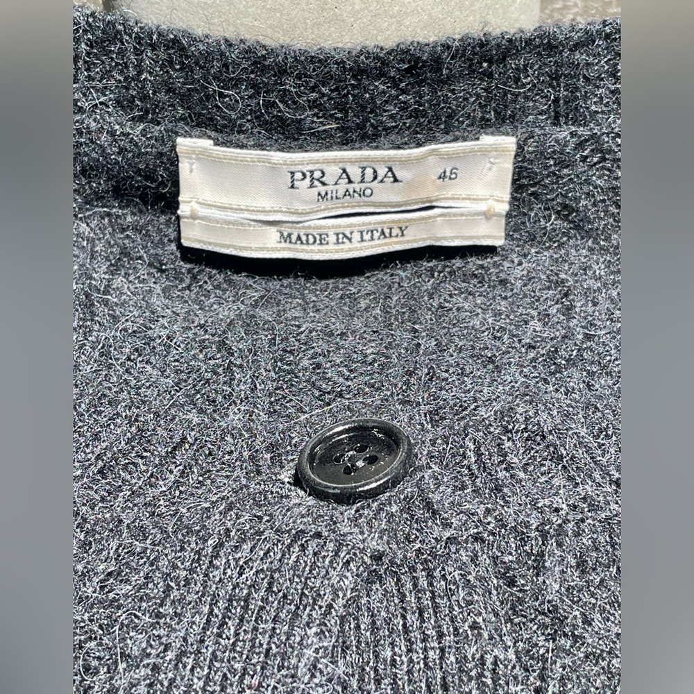 PRADA navy wool cardigan